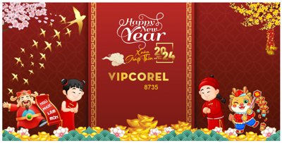 Tải file Backdrop Happy new year 2024 xuân giáp thìn #66 (gốc) làm file thiết kế