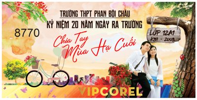 File in trần Backdrop Kỷ niệm 20 năm chia tay mùa hạ cuối (bản gốc) mây trời