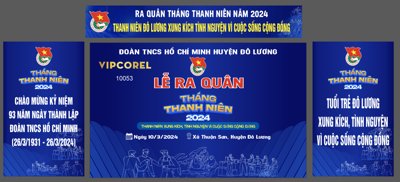 File in mica Backdrop Lễ Ra Quân Tháng Thanh Niên 2024 vector (bản gốc) sắc sảo