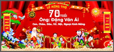 File gốc Backdrop Lễ mừng thọ năm 2023 #3 file corel (AI/EPS) cho in ấn