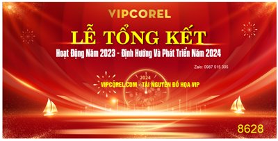 File tranh Backdrop Lễ tổng kết hoạt động năm 2023 #14 (gốc) chủ đề con người