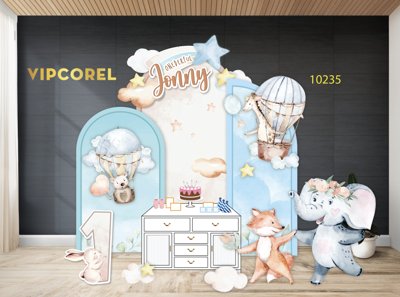 Tải file Backdrop Party sinh nhật Jonny #55 file .AI (gốc) in tranh tráng gương