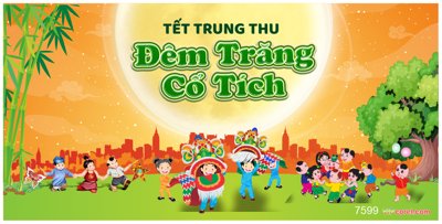 Tải file gốc Backdrop Tết trung thu Đêm trăng cổ tích 2023 #5 corel (bản PSD) gốc