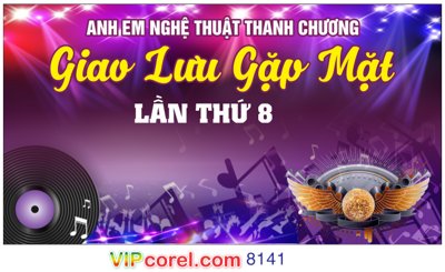 File PSD Backdrop anh em nghệ thuật giao lưu gặp mặt (gốc) cho in quảng cáo