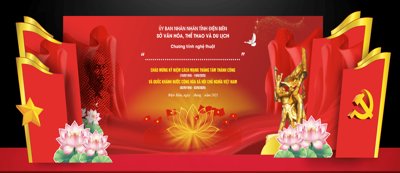 File gốc Backdrop chào mừng Cách mạng tháng 8 và 2.9 #3 (in lụa) cao cấp