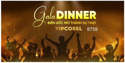 File gốc Backdrop gala dinner biến mơ ước thành sự thật (chủ đề hiện đại) trang trí