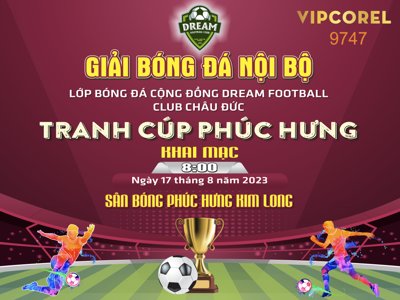 File tranh Backdrop giải bóng đá nội bộ tranh cup Phúc Hưng (ảnh gốc) in trần 3D