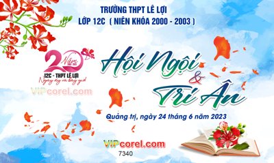 File ảnh Backdrop hội ngộ và tri ân 20 năm ngày ấy và bây giờ (gốc) in standee