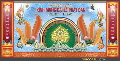 File gốc Backdrop kính mừng đại lễ phật đản 2024 vector #4 cho in ấn và thiết kế