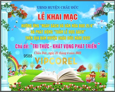 File gốc Backdrop lễ khai mạc ngày sách và văn hóa đọc vector (in lụa) chi tiết cao