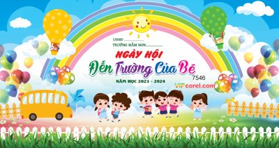 Tệp tin gốc Backdrop ngày hội đến trường của bé 2023 #19 corel (chất lượng cao) Backdrop ngày hội đến trường của bé 2023 #19 corel