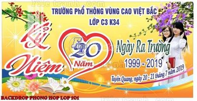 File in trần File mẫu Backdrop phông nền kỷ niệm họp lớp ra trường 101 (bản gốc) trời sao