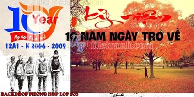 File tranh File mẫu Backdrop phông nền kỷ niệm họp lớp ra trường 103 (ảnh gốc) không bị mờ