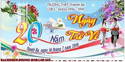 File gốc File mẫu Backdrop phông nền kỷ niệm họp lớp ra trường 105 (in ấn) không giới hạn