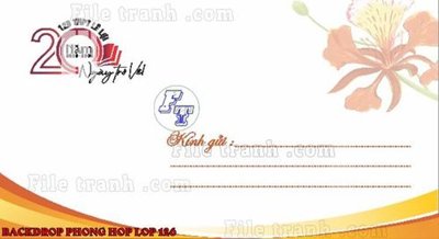 Tải file File mẫu Backdrop phông nền kỷ niệm họp lớp ra trường 126 (gốc) in trên mọi chất liệu