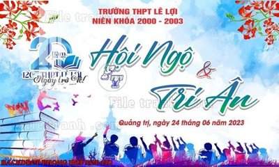 Download file gốc File mẫu Backdrop phông nền kỷ niệm họp lớp ra trường 130 (in lụa) tranh 3D