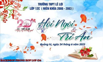 File in ấn File mẫu Backdrop phông nền kỷ niệm họp lớp ra trường 134 (bản gốc) chất lượng cao
