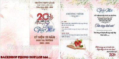 File PSD File mẫu Backdrop phông nền kỷ niệm họp lớp ra trường 144 (bản gốc) chất lượng nhất