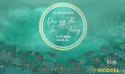 File gốc Backdrop sân khấu đám cưới 2023 #40 file corel (in lụa) chi tiết cao