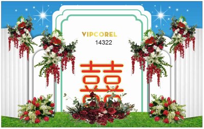 File gốc Backdrop sân khấu đám cưới 2024 vector #101 (PNG) chất lượng cao