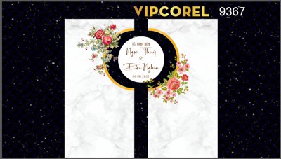 File tranh Backdrop sân khấu đám cưới 2024 vector #53 (file gốc) chuẩn màu in