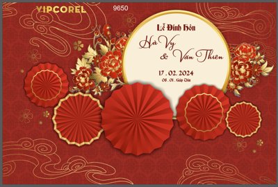 File in ấn Backdrop sân khấu đám cưới 2024 vector #85 (bản gốc) sắc nét