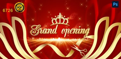 File in ấn cao cấp Backdrop sân khấu Grand Opening #2 file Photoshop (file gốc)