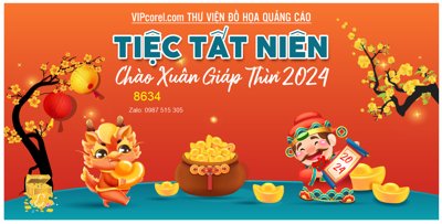 File tranh gốc Backdrop tiệc tất niên chào xuân Giáp Thìn 2024 #20 (bản quyền) Filetranh.com