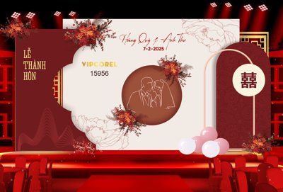 File in ấn Backdrop trang trí đám cưới 2025 wedding vector #135 (bản gốc) chất lượng cao