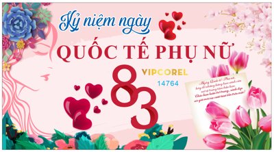 File ảnh Backgroud Kỷ niệm ngày Quốc tế phụ nữ 8/3 file corel (gốc) in poster