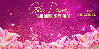Tải file Background Chào Gala dinner chào mừng ngày 20-10 (gốc) làm file quảng cáo