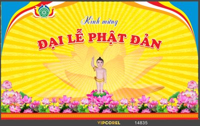 File tranh Background Kính mừng đại lễ phật đản, hoa sen vector (bản gốc) in lụa 5D