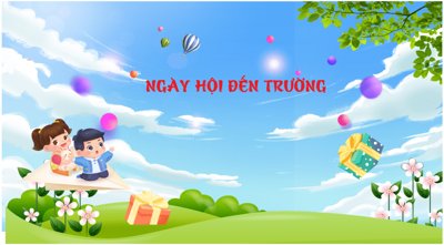 File gốc Background Ngày hội đến trường của bé file corel (in ấn) không giới hạn