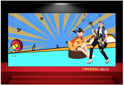 File gốc in ấn Background musical - nền âm nhạc file corel #16 độ phân giải cao