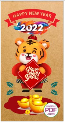 File tranh Bao lì xì Happy new year 2022 file PDF & CDR (file gốc) chuẩn màu in