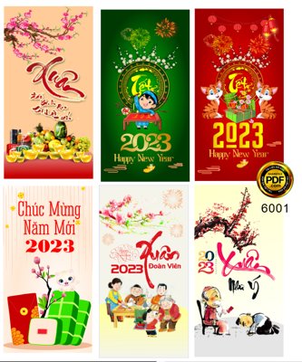 File gốc Bao lì xì chúc mừng năm mới 2023 #7 file corel (in tráng gương) sang trọng