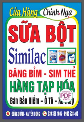 File in ấn Biển Chính Nga - Sữa bột Similac file PDF & CDR (bản gốc) sắc nét