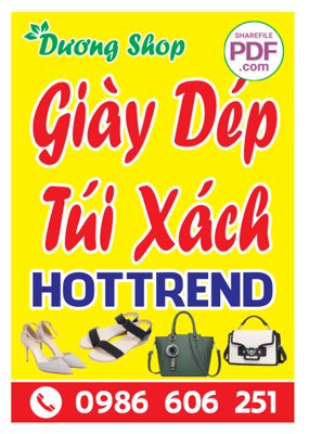 Chi tiết file tranh tráng gương Biển Dương Shop - Giày dép - túi xách file PDF & CDR (ảnh gốc)