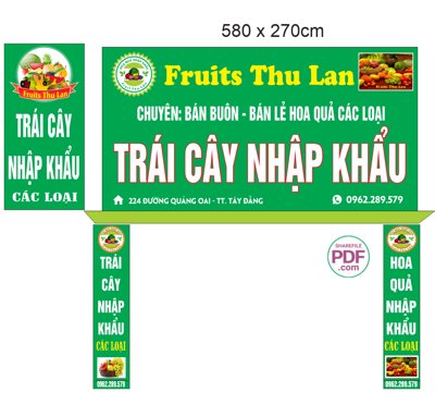Mua file tranh gốc Biển Fruits Thu Lan - Trái cây nhập khẩu file PDF & CDR tại Filetranh.com