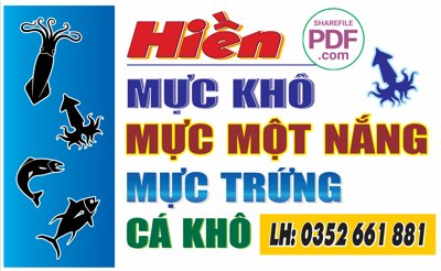 File gốc Biển Hiền - mực khô - mực một nắng - cá khô file PDF & CDR (cho in ấn) từ kho Filetranh
