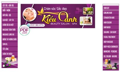 Download file tranh PSD Biển Kiều Oanh - Beauty Salon Spa file PDF & CDR để chỉnh sửa