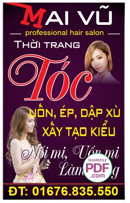 File PSD Biển Mai Vũ - Thời trang tóc file PDF & CDR (gốc) cho designer