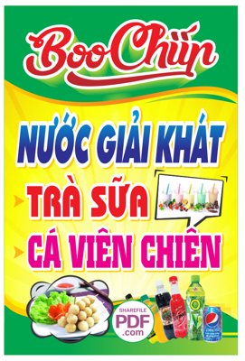 File ảnh gốc Biển Nước giải khát - Trà sữa - Cá viên chiên file PDF & CDR (chuyên in mica)
