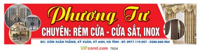 File gốc Biển Phương Tư - chuyên rèm cửa - cửa sắt, inox file corel (thiết kế) độc quyền