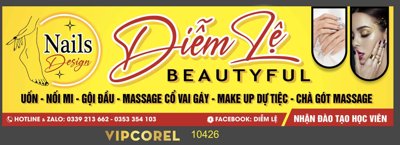 Cung cấp file tranh gốc Biển QC Diễm Lệ Beautyful - nails - massage vector độc quyền