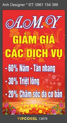 File gốc Biển QC Giảm giá các dịch vụ nám - tàn nhang (PNG) nền trong suốt