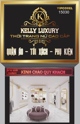 Mua file tranh gốc Biển QC Kelly Luxury Thời trang cao cấp file corel tại Filetranh.com