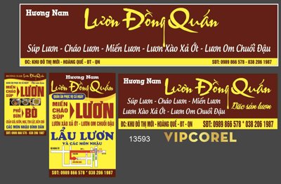 File gốc Biển QC Lươn Đồng Quán Hương Nam file corel (in lụa) chi tiết cao