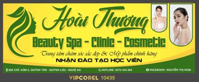 File tranh ảnh gốc Biển QC chăm sóc sắc đẹp Hoài Thương #2 dùng cho in khổ lớn