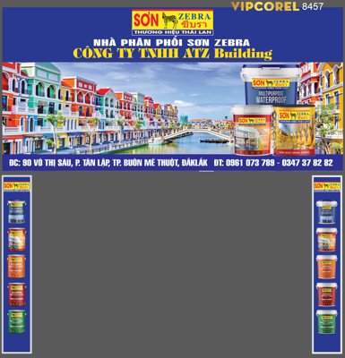 Download file Biển QC nhà phân phối sơn Zebra - ATZ building (chuẩn in) chất lượng cao